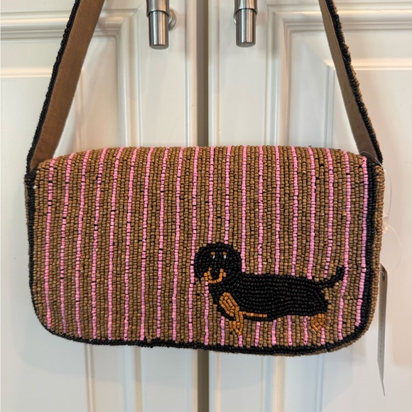 Anthropologie Fiona Dachshund Beaded Bag - Picture 3 of 6